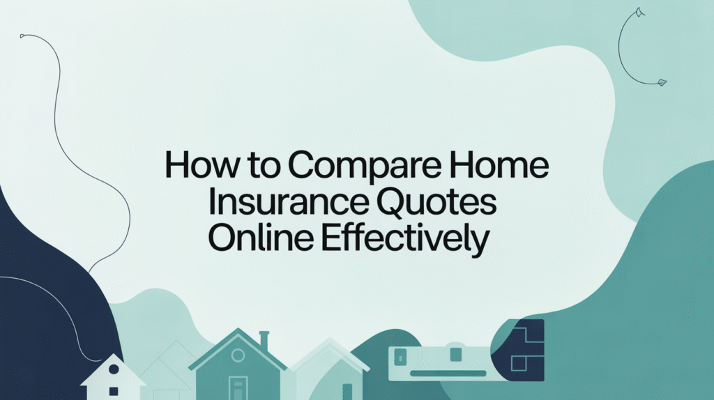How to Compare Home Insurance Quotes Online Effectively compare home insurance quotes online